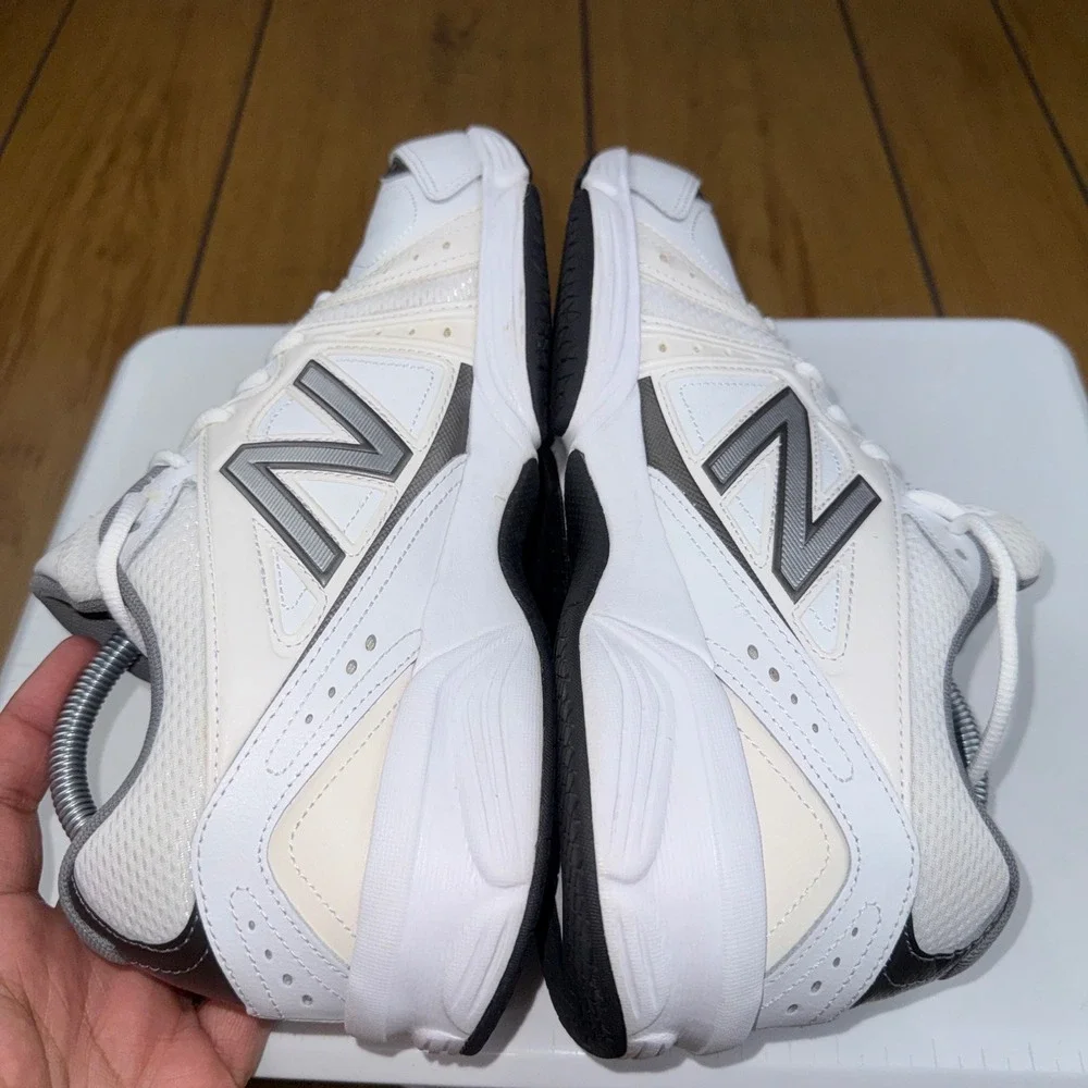 Mens New Balance 519 Abzorb Walking Shoes Sz 8.5 White Leather Gray MX519WG